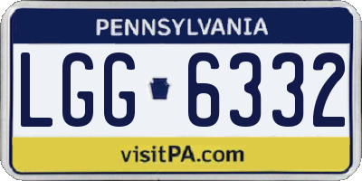 PA license plate LGG6332