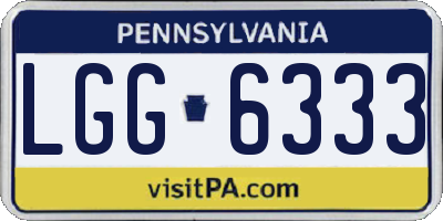 PA license plate LGG6333