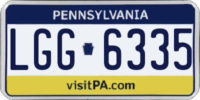 PA license plate LGG6335