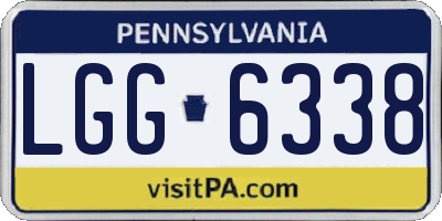 PA license plate LGG6338