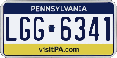 PA license plate LGG6341