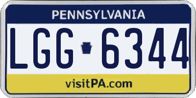 PA license plate LGG6344