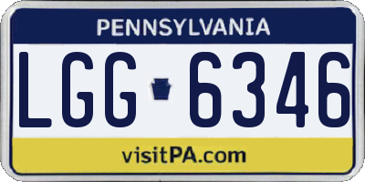 PA license plate LGG6346