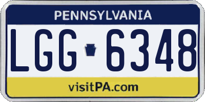 PA license plate LGG6348