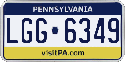 PA license plate LGG6349
