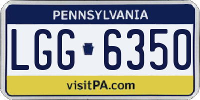 PA license plate LGG6350