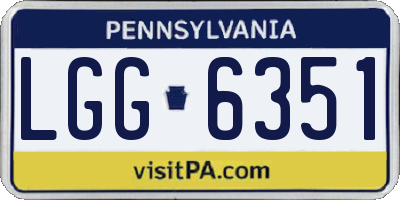 PA license plate LGG6351