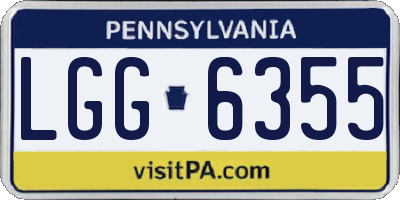 PA license plate LGG6355