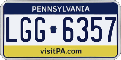 PA license plate LGG6357