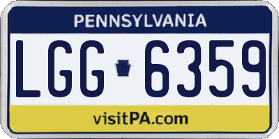 PA license plate LGG6359