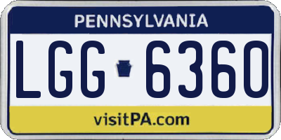 PA license plate LGG6360
