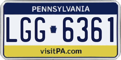 PA license plate LGG6361