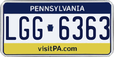 PA license plate LGG6363