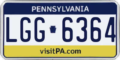 PA license plate LGG6364