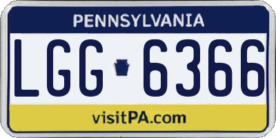 PA license plate LGG6366
