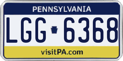 PA license plate LGG6368