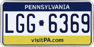 PA license plate LGG6369
