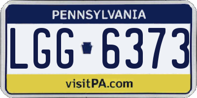 PA license plate LGG6373