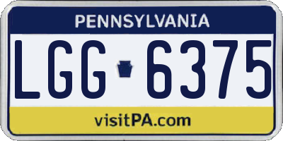 PA license plate LGG6375