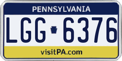 PA license plate LGG6376