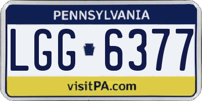 PA license plate LGG6377