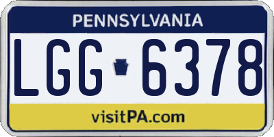 PA license plate LGG6378