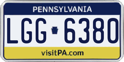 PA license plate LGG6380