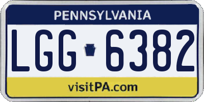 PA license plate LGG6382