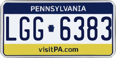 PA license plate LGG6383