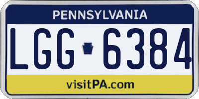 PA license plate LGG6384