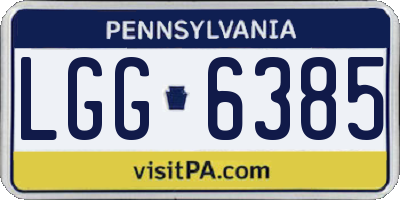 PA license plate LGG6385