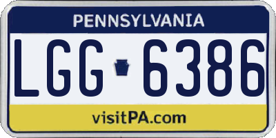 PA license plate LGG6386