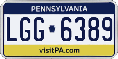 PA license plate LGG6389