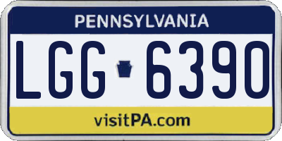 PA license plate LGG6390