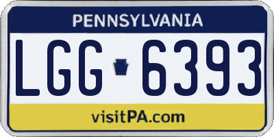 PA license plate LGG6393