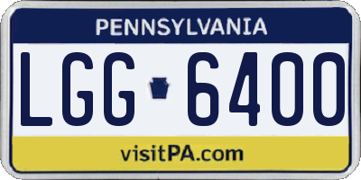 PA license plate LGG6400