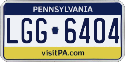 PA license plate LGG6404