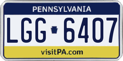 PA license plate LGG6407