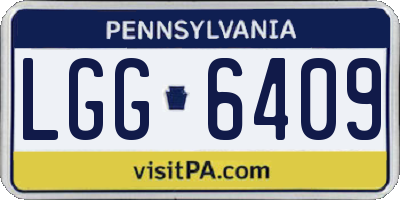PA license plate LGG6409