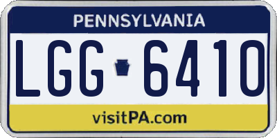 PA license plate LGG6410