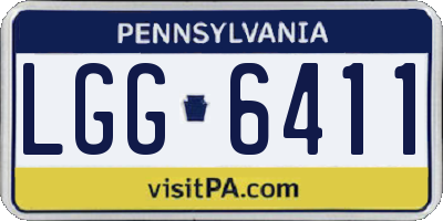PA license plate LGG6411