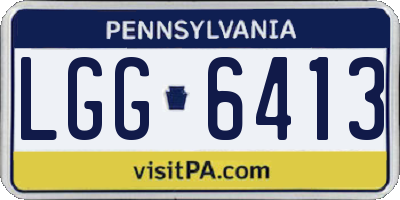 PA license plate LGG6413