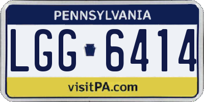 PA license plate LGG6414