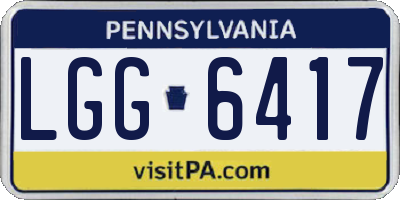 PA license plate LGG6417