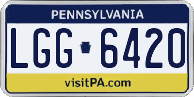 PA license plate LGG6420
