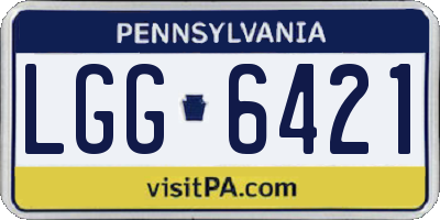 PA license plate LGG6421