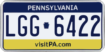 PA license plate LGG6422