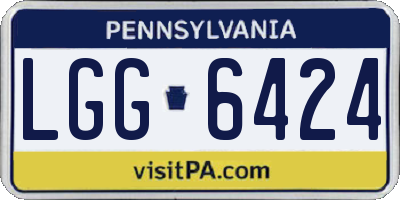 PA license plate LGG6424