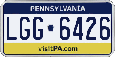 PA license plate LGG6426