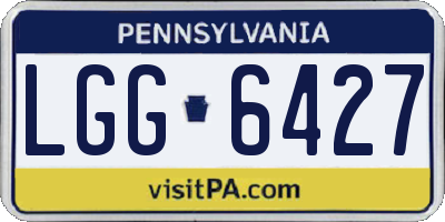 PA license plate LGG6427